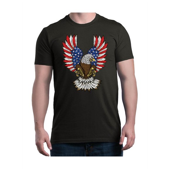 Men's T-Shirt Short Sleeve - American Flag 4th of July