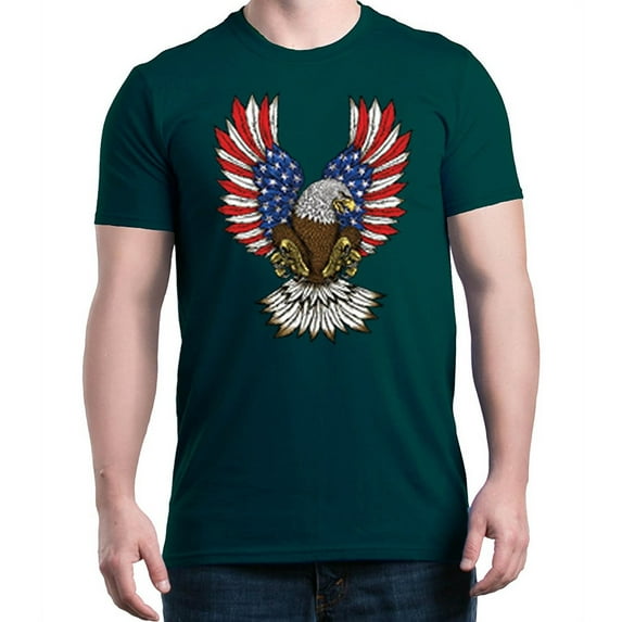 Men's T-Shirt Short Sleeve - American Flag 4th of July