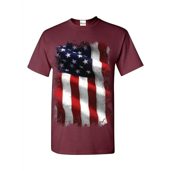 Men's T-Shirt Short Sleeve - American Flag 4th of July