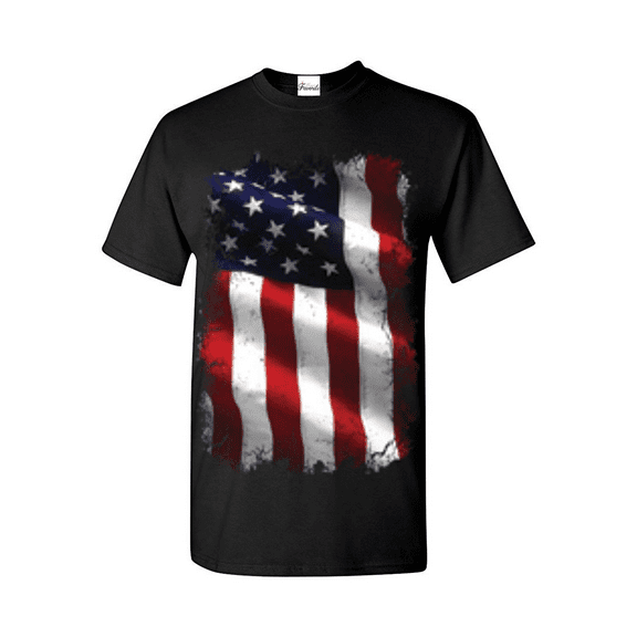 Men's T-Shirt Short Sleeve - American Flag 4th of July