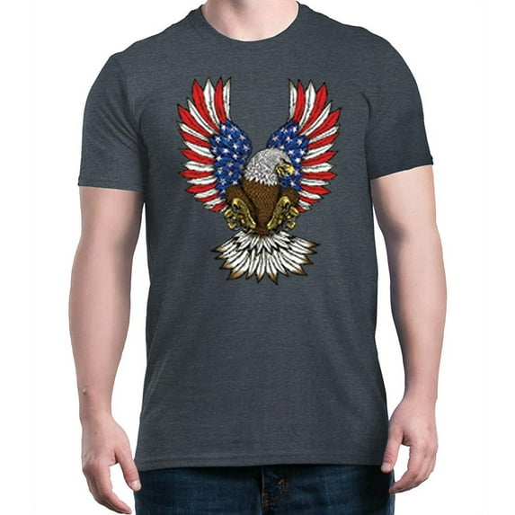 Men's T-Shirt Short Sleeve - American Flag 4th of July