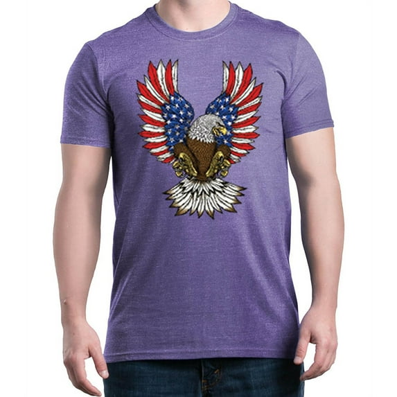 Men's T-Shirt Short Sleeve - American Flag 4th of July