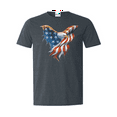 thumbnail image 1 of Men's T-Shirt Short Sleeve - American Flag Eagle USA, 1 of 3