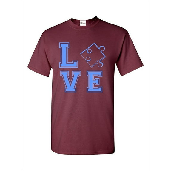 Men's T-Shirt Short Sleeve - Autism Awareness Puzzle