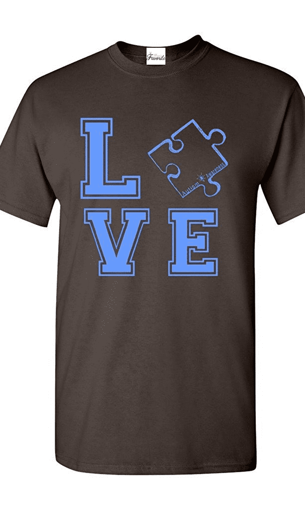 Men's T-Shirt Short Sleeve - Autism Awareness Puzzle