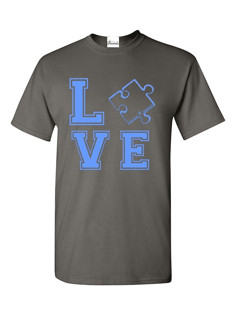 Men's T-Shirt Short Sleeve - Autism Awareness Puzzle