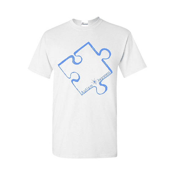 Men's T-Shirt Short Sleeve - Autism Awareness Puzzle