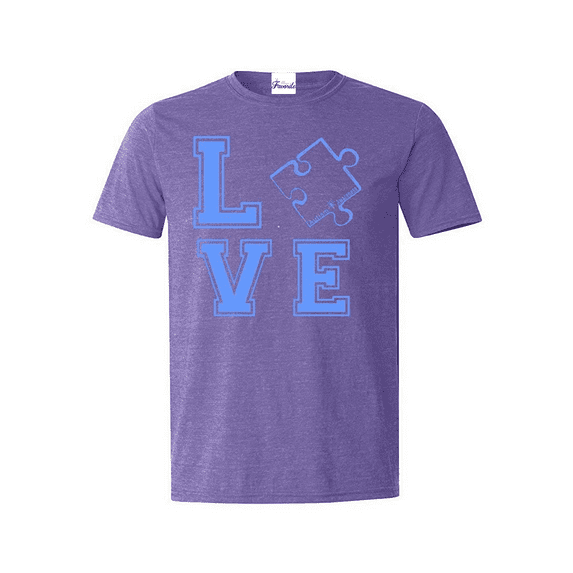 Men's T-Shirt Short Sleeve - Autism Awareness Puzzle