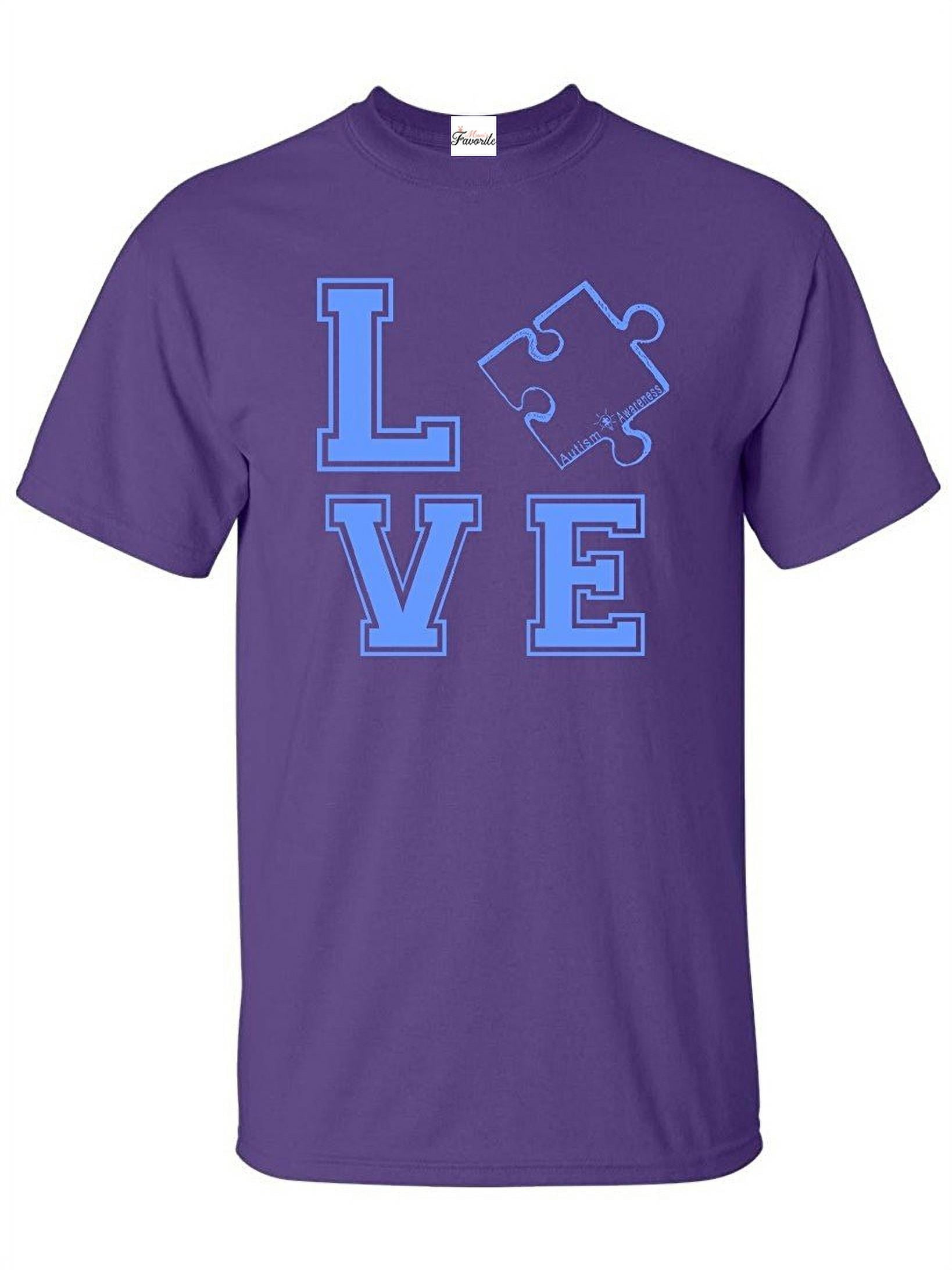 Men's T-Shirt Short Sleeve - Autism Awareness Puzzle