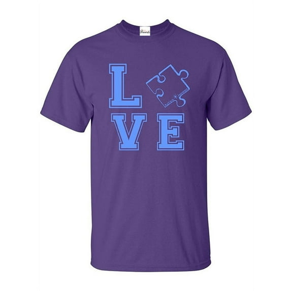 Men's T-Shirt Short Sleeve - Autism Awareness Puzzle