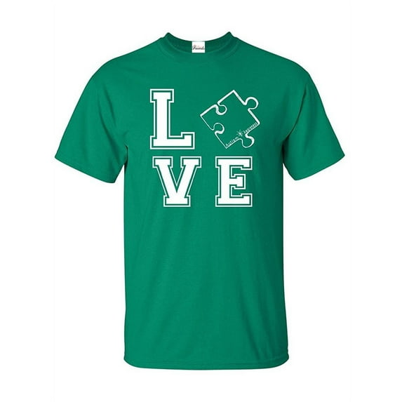 Men's T-Shirt Short Sleeve - Autism Awareness Puzzle