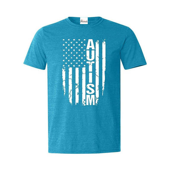 Men's T-Shirt Short Sleeve - Autism Flag