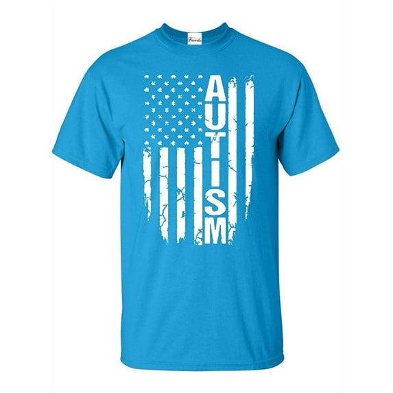 Men's T-Shirt Short Sleeve - Autism Flag