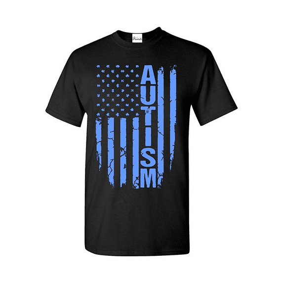 Men's T-Shirt Short Sleeve - Autism Flag
