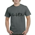 thumbnail image 1 of Men's T-Shirt Short Sleeve - Basketball Heartbeat, 1 of 3