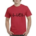 thumbnail image 1 of Men's T-Shirt Short Sleeve - Basketball Heartbeat, 1 of 3