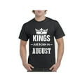 thumbnail image 1 of Men's T-Shirt Short Sleeve - Birthday Gift Kings Are Born In August, 1 of 5