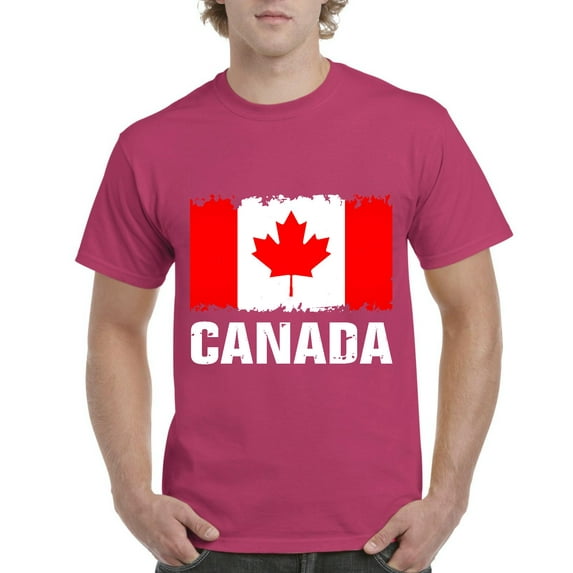 Men's T-Shirt Short Sleeve - Canada Flag