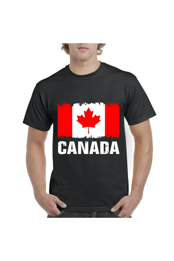 Men's T-Shirt Short Sleeve - Canada Flag