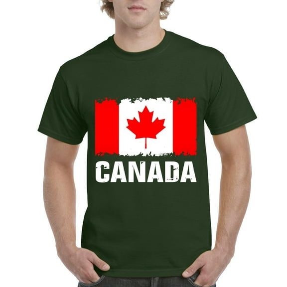 Men's T-Shirt Short Sleeve - Canada Flag
