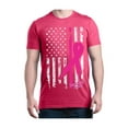 thumbnail image 1 of Men's T-Shirt Short Sleeve - Cancer Ribbon American Flag, 1 of 3