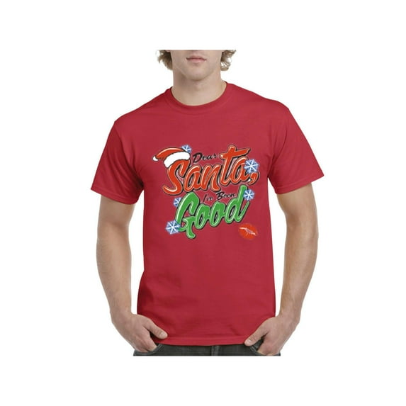 Men's T-Shirt Short Sleeve - Christmas Dear Santa