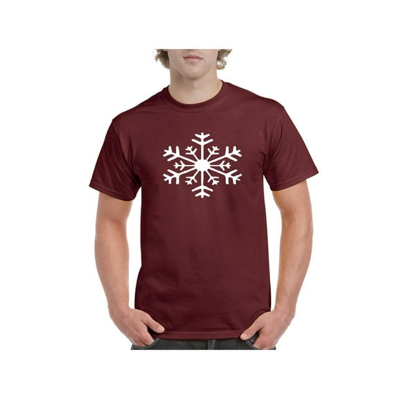 Men's T-Shirt Short Sleeve - Christmas Snowflake