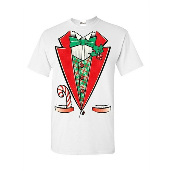 Men's T-Shirt Short Sleeve - Christmas Tuxedo