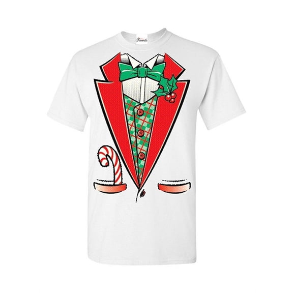 Men's T-Shirt Short Sleeve - Christmas Tuxedo