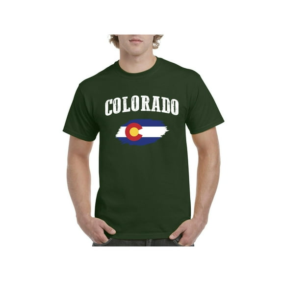 Men's T-Shirt Short Sleeve - Colorado Flag