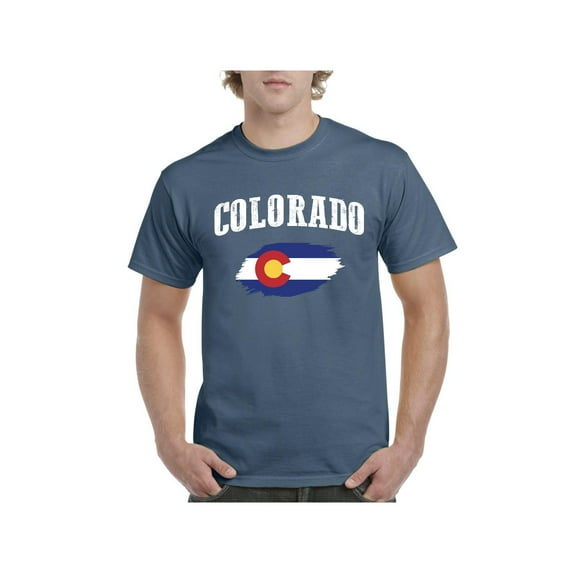Men's T-Shirt Short Sleeve - Colorado Flag