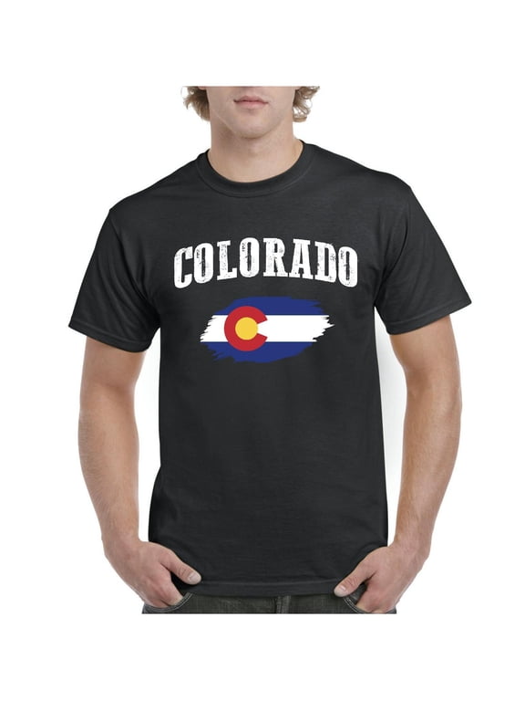 - Men's T-Shirt Short Sleeve - Colorado Flag