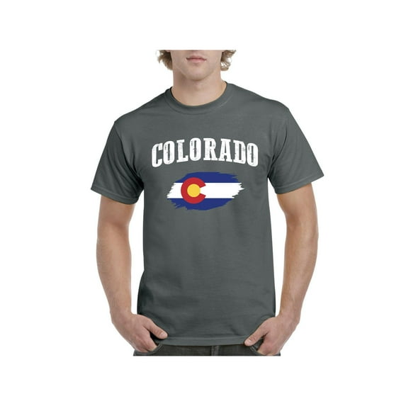 Men's T-Shirt Short Sleeve - Colorado Flag