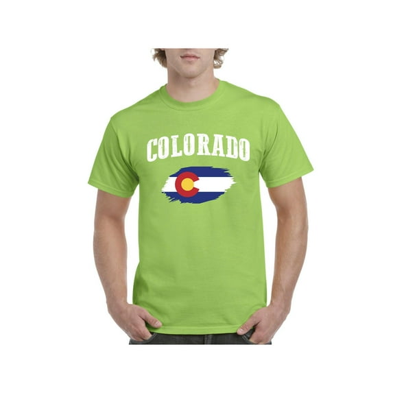 Men's T-Shirt Short Sleeve - Colorado Flag
