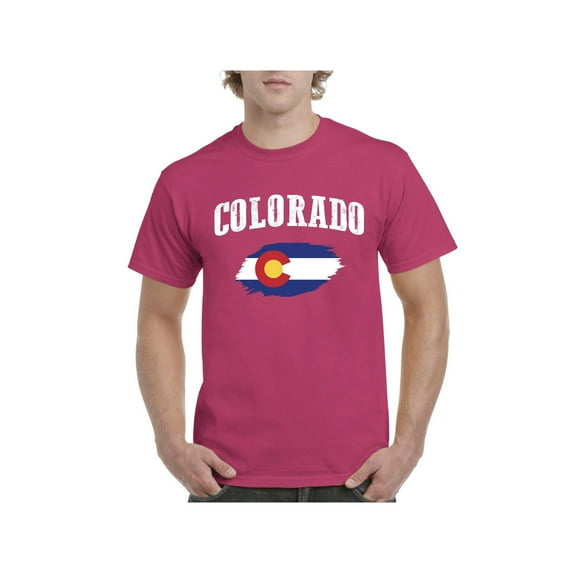 Men's T-Shirt Short Sleeve - Colorado Flag