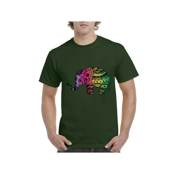 Men's T-Shirt Short Sleeve - Elephant