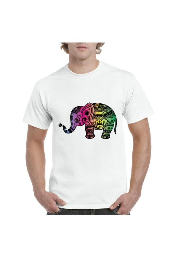 Men's T-Shirt Short Sleeve - Elephant