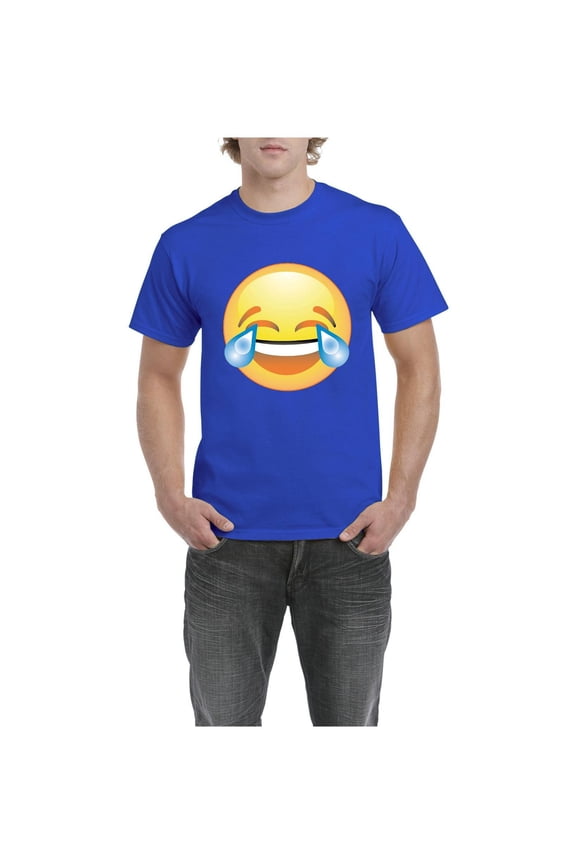 Men's T-Shirt Short Sleeve - Emoji Laughing Tears