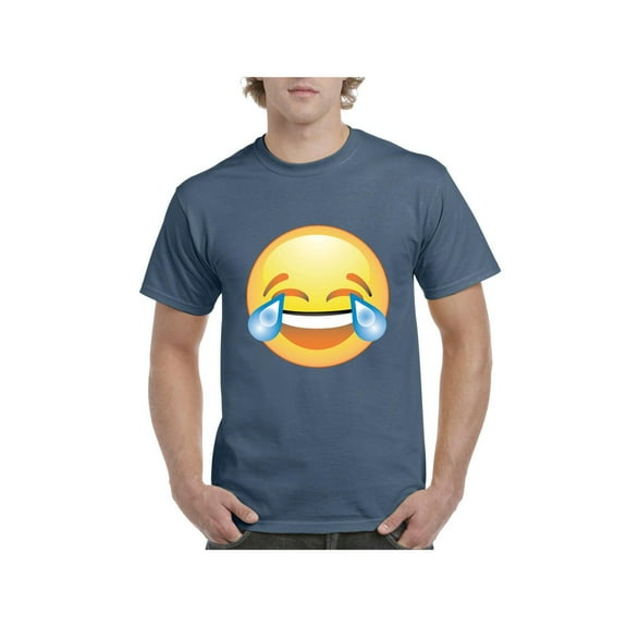 Men's T-Shirt Short Sleeve - Emoji Laughing Tears