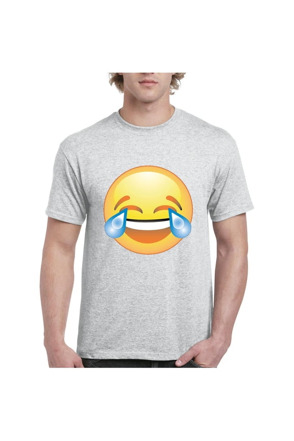 Men's T-Shirt Short Sleeve - Emoji Laughing Tears