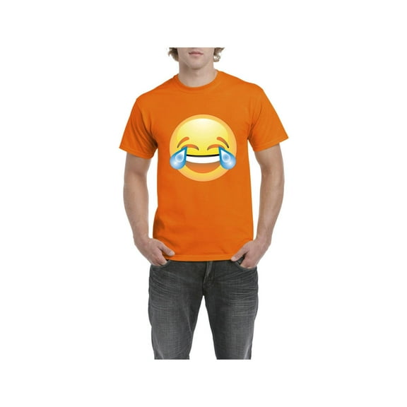 Men's T-Shirt Short Sleeve - Emoji Laughing Tears