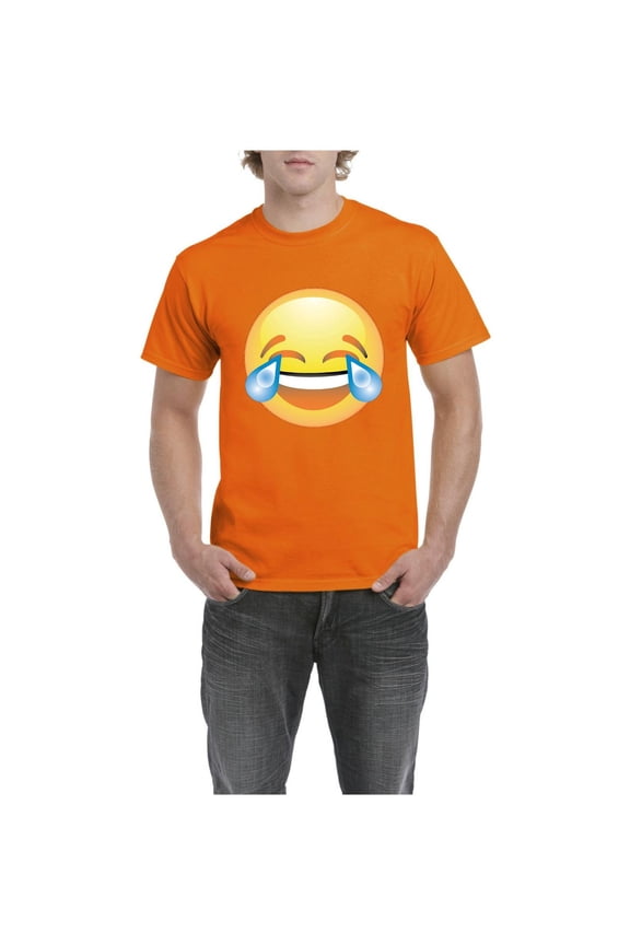 Men's T-Shirt Short Sleeve - Emoji Laughing Tears