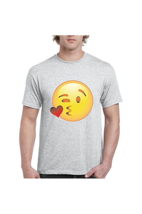Men's T-Shirt Short Sleeve - Emoji Winky Face