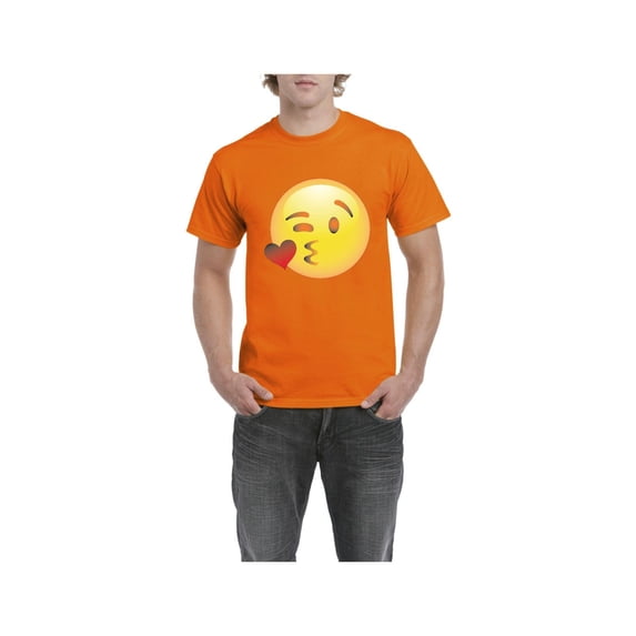 Men's T-Shirt Short Sleeve - Emoji Winky Face