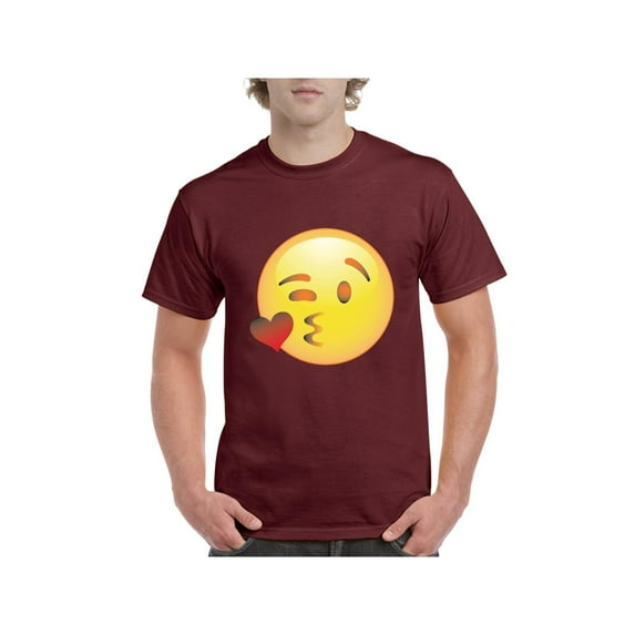 Men's T-Shirt Short Sleeve - Emoji Winky Face