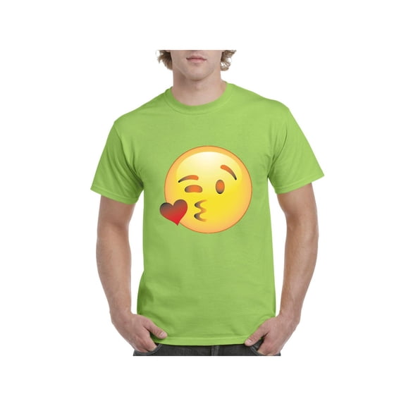 Men's T-Shirt Short Sleeve - Emoji Winky Face