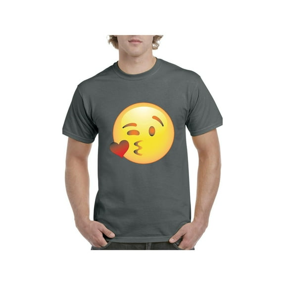 Men's T-Shirt Short Sleeve - Emoji Winky Face