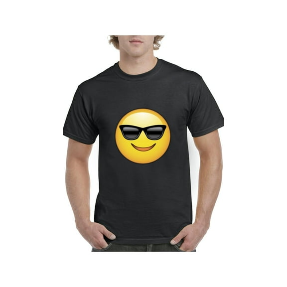 Men's T-Shirt Short Sleeve - Emoji with Sunglasses