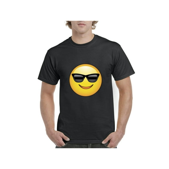 Men's T-Shirt Short Sleeve - Emoji with Sunglasses