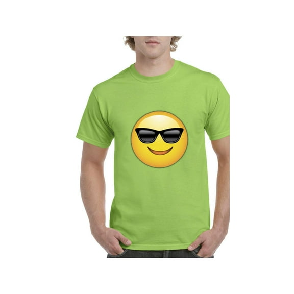 Men's T-Shirt Short Sleeve - Emoji with Sunglasses